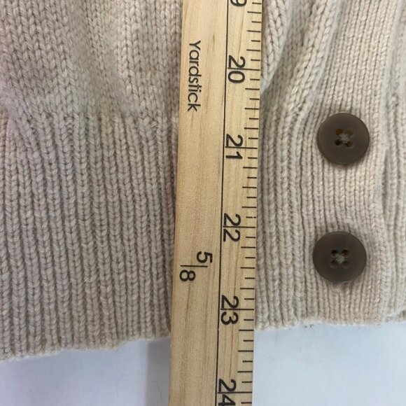 Fossil Merino Wool Cashmere Button Up Cardigan Sweater Womens Size S Beige Neutr - Picture 7 of 8